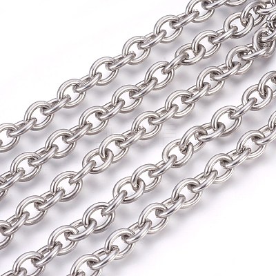 Tarnish Resistant 3.28 Feet 304 Stainless Steel Cable Chains X-CHS-L017-09F-1