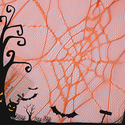 Polyester Spider Web Lace Fabric DIY-WH20049-44D-1