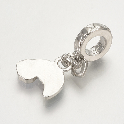 Alloy Enamel European Dangle Charms X-MPDL-Q208-109-1