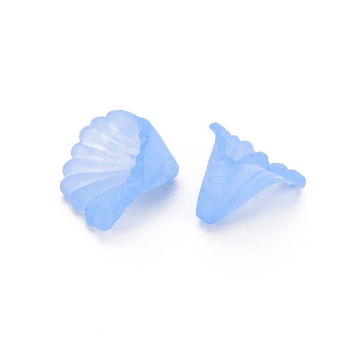 Frosted Acrylic Bead Caps X-MACR-S371-10A-1