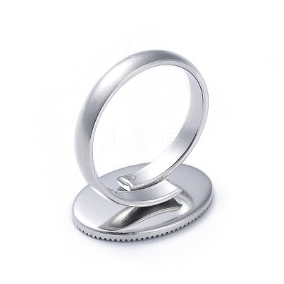 Non-Tarnish Adjustable 304 Stainless Steel Finger Rings Components STAS-E459-79P-1