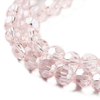 Electroplate Transparent Glass Beads Strands EGLA-A035-T6mm-A20-1