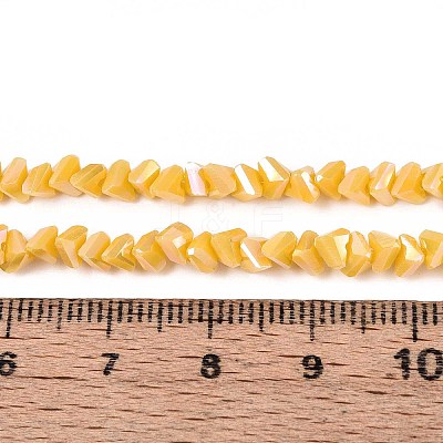 Electroplate Opaque Glass Beads Strands GLAA-N022-4mm-22-1