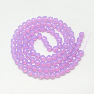 Baking Paint Glass Beads Strands X-DGLA-Q023-6mm-DB18-1