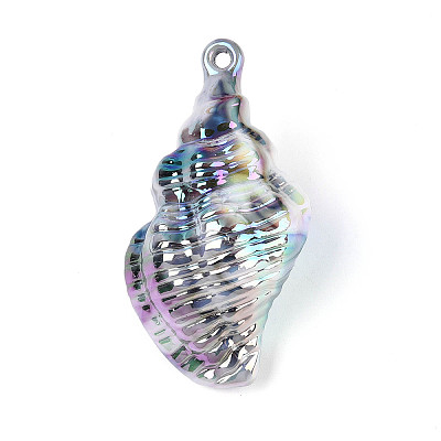 UV Plating Opaque Acrylic Shell Shape Big Pendants SACR-T018-35G-1