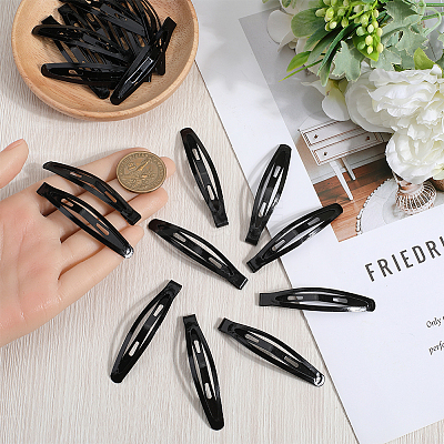4 Sets Iron Snap Hair Clips AJEW-SC0003-37A-02-1