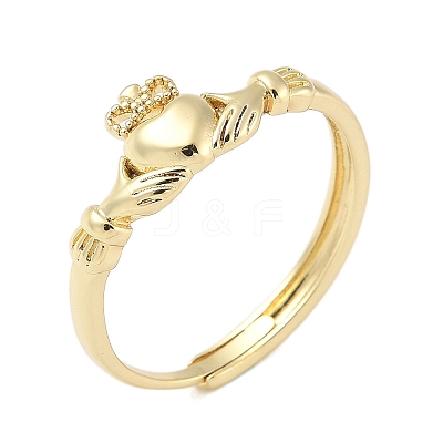 Brass Adjustable Finger Rings for Women LS-RJEW-C132-01A-G-1