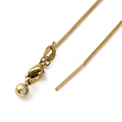 Ion Plaing(IP) 304 Stainless Round Snake Chain Necklaces X-NJEW-Q003-01G-1