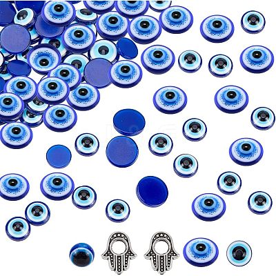 202Pcs Resin Evil Eye Cabochons CRES-NB0001-23-1