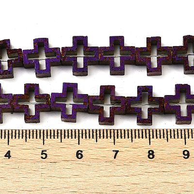 Electroplated Natural Lava Rock Beads Strands G-K388-02D-1