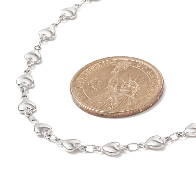 Non-Tarnish 304 Stainless Steel Heart Chain Necklace for Women NJEW-TA00061-1