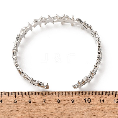 Brass Cuff Bangles for Women BJEW-F514-02P-1