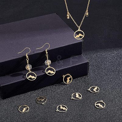 201 Stainless Steel Laser Cut Pendants STAS-UN0038-97-1