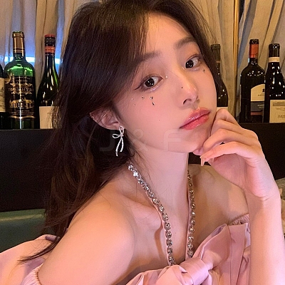 Bowknot Alloy Studs Earrings WG46953-13-1