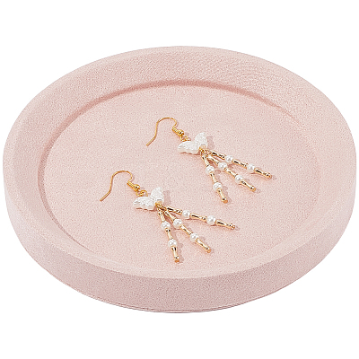 Solid Wood Covered with Velvet Jewelry Display Trays for Earrings Rings Necklaces Bracelets AJEW-WH20075-003A-1