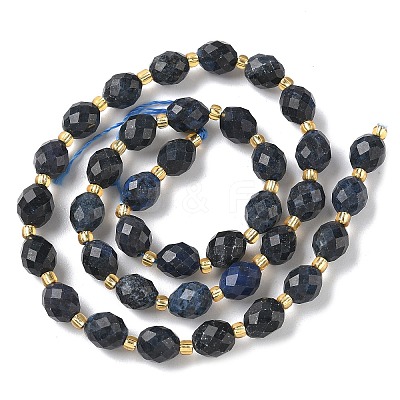 Natural Dumortierite Beads Strands G-F809-A39-01-1