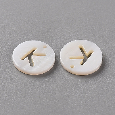 Natural Freshwater Shell Pendants LS-SHEL-Q311-008K-1