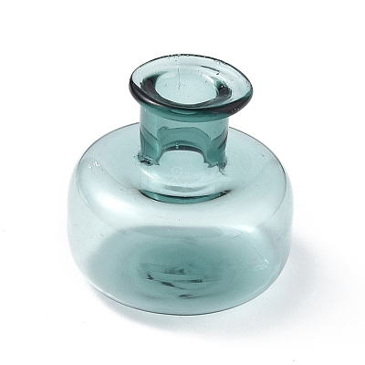 Miniature Glass Dried Flower Vase Ornaments GLAA-A006-01G-1