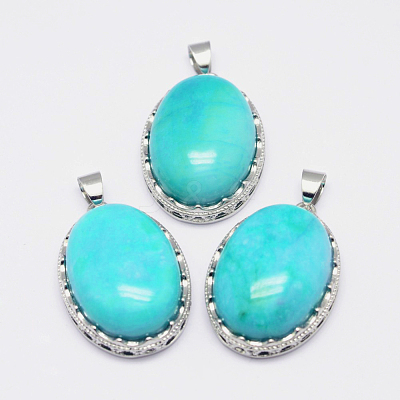 Natural Agate Pendants G-D851-15-1
