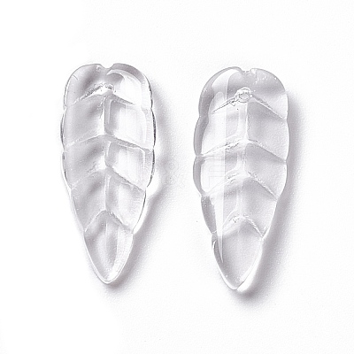 Electroplate Transparent Glass Pendant EGLA-H102-05B-1