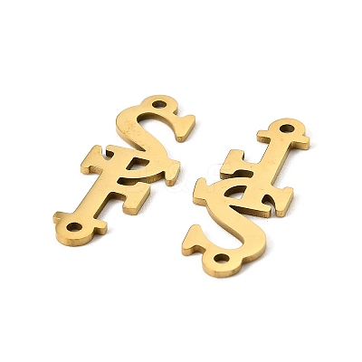 201 Stainless Steel Connector Charms STAS-D380-02G-1
