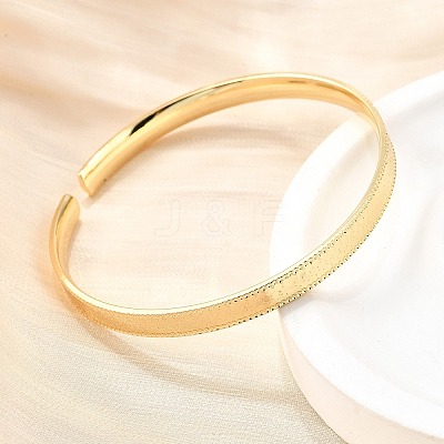 Brass Cuff Bangles for Women BJEW-G742-01G-1