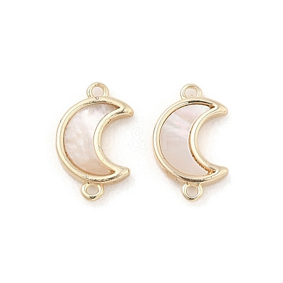 Natural White Shell Connector Charms KK-A207-04G-1