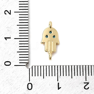 Religion Brass Micro Pave Cubic Zirconia Connector Charms KK-H529-01C-G-1