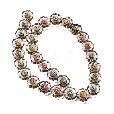Electroplated Transparent Glass Beads Strands GL-CBA98F0-05F-1