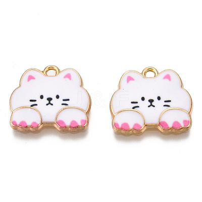 Rack Plating Printed Alloy Pendants ENAM-N055-177A-1