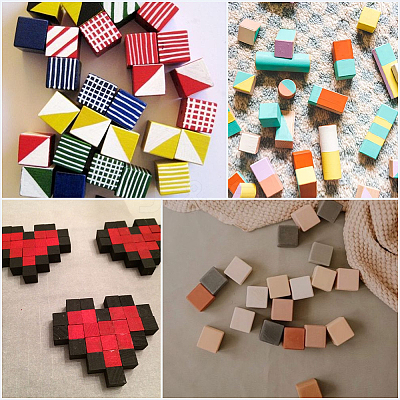 250Pcs Pine Wooden Building Boards for Painting WOCR-SP0001-01-1
