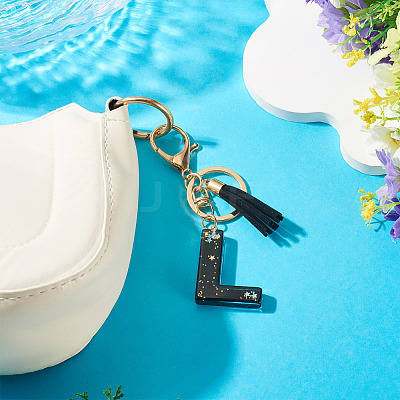 1Pc Resin Letter Keychains KEYC-TADJ0001-09L-1