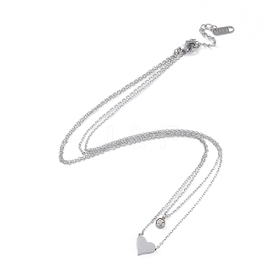 304 Stainless Steel Cable Necklaces NJEW-G081-08P-1