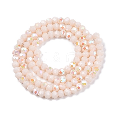 Electroplate Opaque Solid Color Glass Beads Strands EGLA-A044-P3mm-L05-1