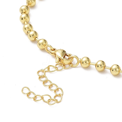 Rack Plating Brass Ball Chain Bracelets for Women BJEW-G676-01B-G-1