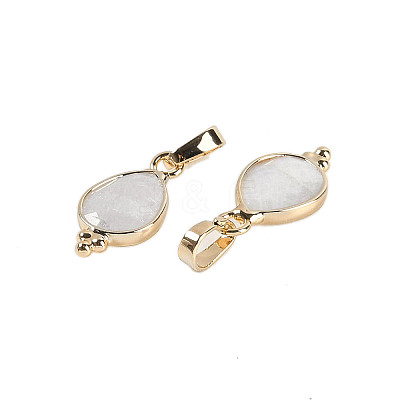 Natural White Moonstone Faceted Pendans X-KK-L218-004G-04-1