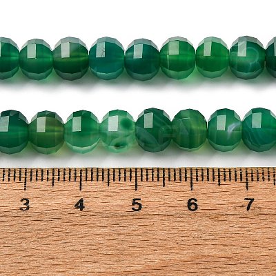 Natural Banded Agate Beads Strands G-P587-D02-02B-1