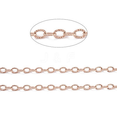 Ion Plating(IP) 304 Stainless Steel Textured Cable Chains CHS-H007-05RG-1