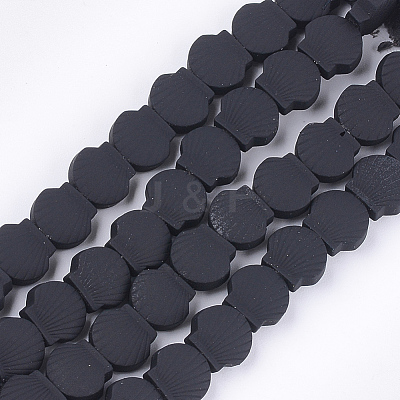 Spray Painted Non-magnetic Synthetic Hematite Beads Strands G-T116-23-17-1