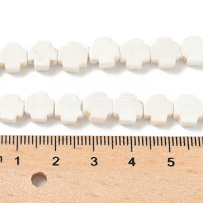 Geark Cross Natural Magnesite Beads Strands G-N0131-04C-1