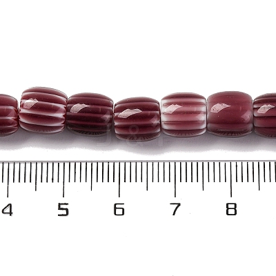 Handmade Lampwork Chevron Beads Strands LAMP-K041-01B-02-1