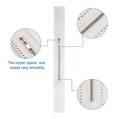 2Pcs 2 Colors Nylon Zipper with Brass Finding DIY-GN0001-01-1