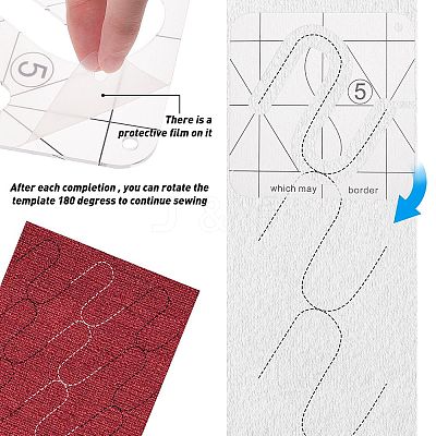 Transparent Acrylic Sewing Template DIY-GF0002-89-1