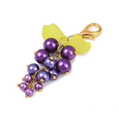 Glass Pendant Decorations HJEW-CJ00030-1