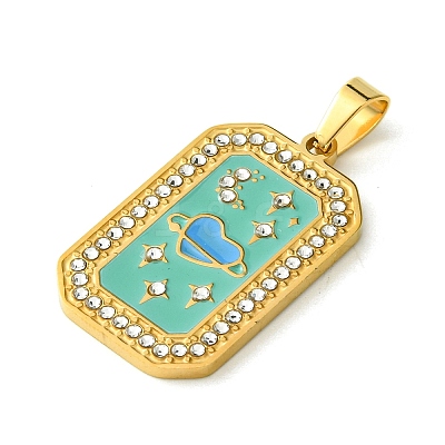 Ion Plating(IP) 304 Stainless Steel Pendants STAS-C101-08G-12-1