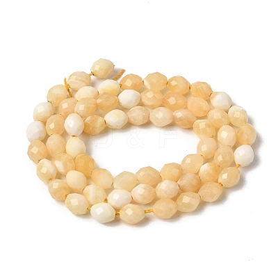 Natural Yellow Jade Beads Strands G-K376-F08-01-1