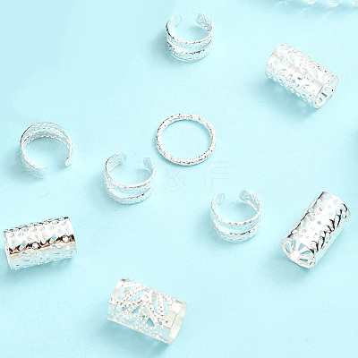 200Pcs 5 Styles Iron Hair Coil Cuffs AJEW-SC0003-88-1