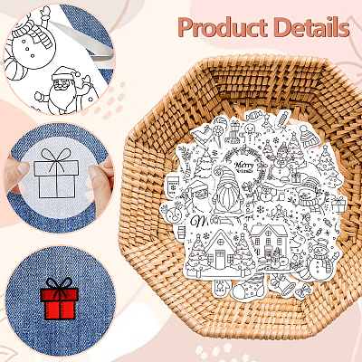 4 Sheets 11.6x8.2 Inch Stick and Stitch Embroidery Patterns DIY-WH0455-208-1