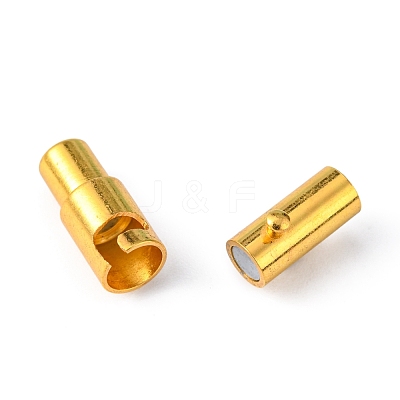 Brass Locking Tube Magnetic Clasps MC079-G-1