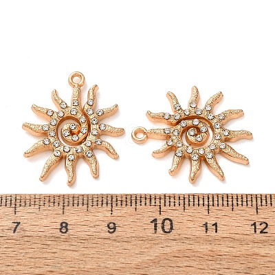 Alloy Rhinestone Pendants RB-CBAA987-19KCG-1
